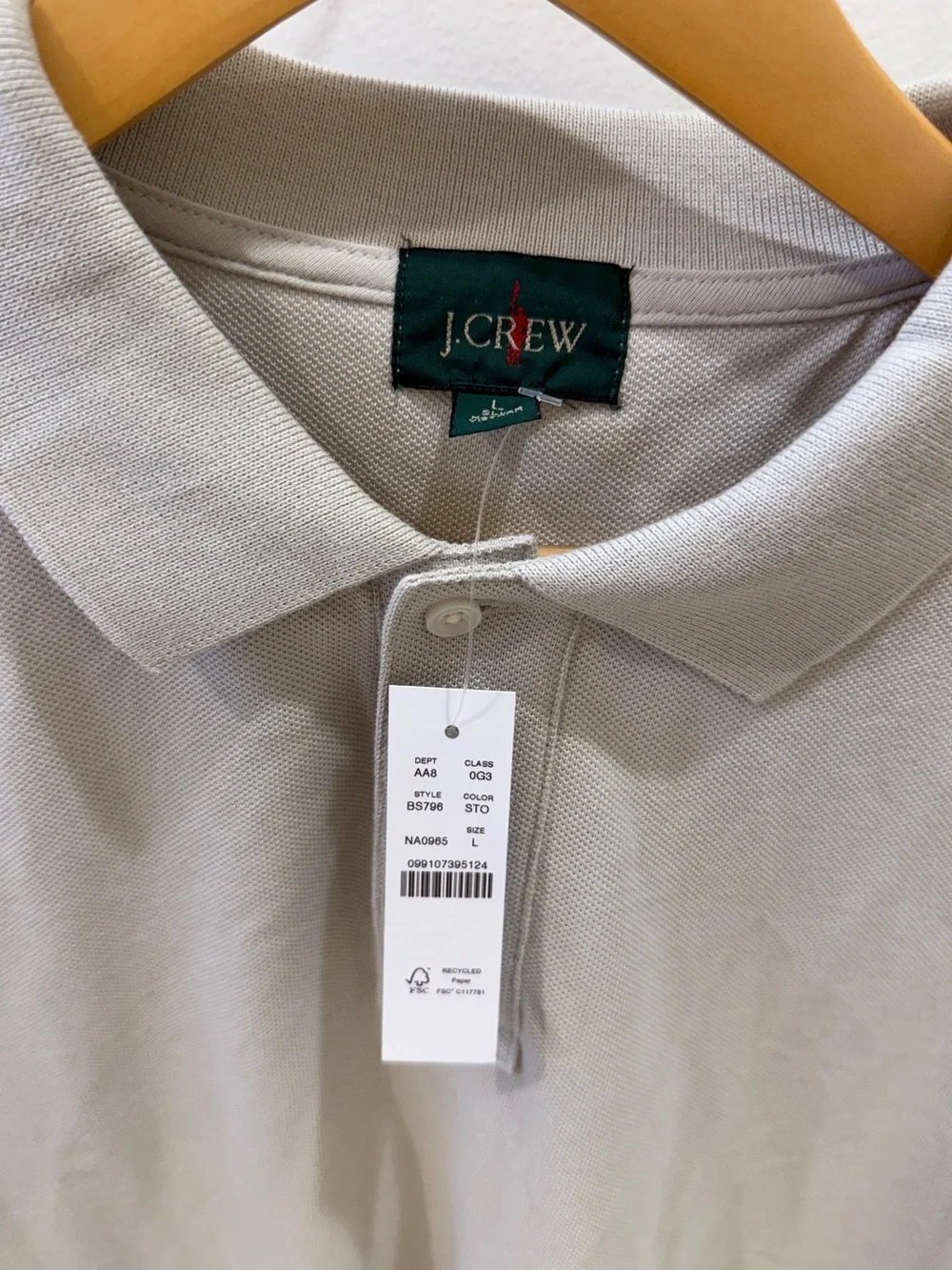 J. Crew long-sleeve slim piqué polo shirt